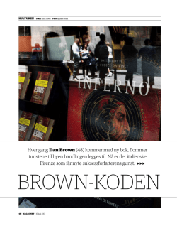 Dagbladet: Brown-koden. I Robert Langdons fotspor