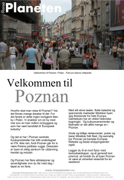 Poznan Reiseguide copyright www.reiseplaneten.no