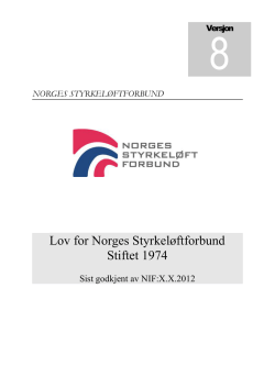 NSFs lover v8 - Norges Styrkeløftforbund