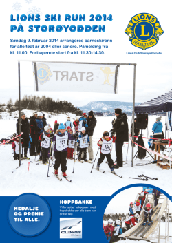 Ski Run brosjyre 2014