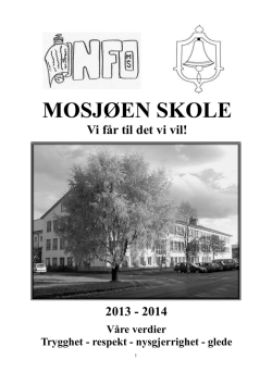 Personalet ved Mosjøen skole 2013/2014
