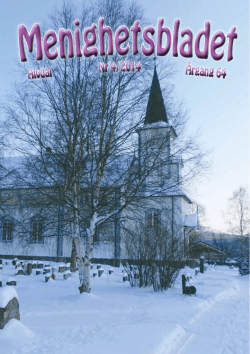 Menighetsbladet 4-14 digitalt. - Kirken i Alvdal