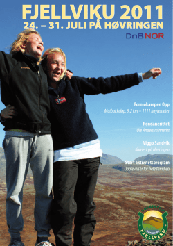 program for fjellviku 2011