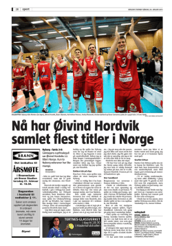 Nå har øivind Hordvik samlet flest titler i Norge