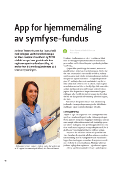 App for hjemmemåling av symfyse-fundus - Symfysefundus-app
