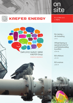 KAEFER ENERGY On Site 2012