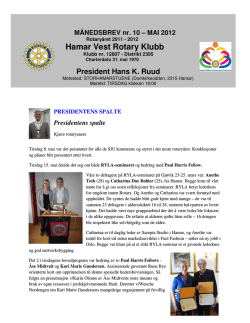 Mai - Hamar Vest Rotary