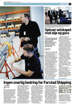 Ingen snarlig bedring for Farstad Shipping