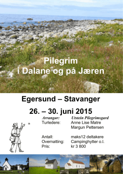 Egersund til Stavanger - Utstein Pilegrimsgard