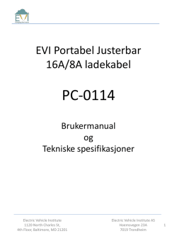 Bruksanvisning PC-0114 Norsk