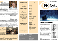 PK-Nytt for november 2014