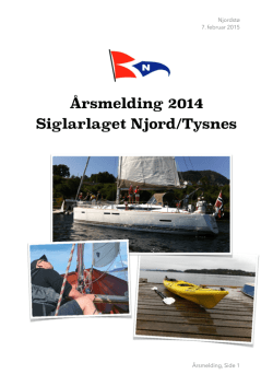 Årsmelding 2014 Siglarlaget Njord/Tysnes
