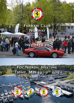 Ferrari Club Norway Inviterer til