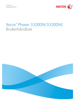 Xerox® Phaser 3320DN/3320DNI Brukerhåndbok