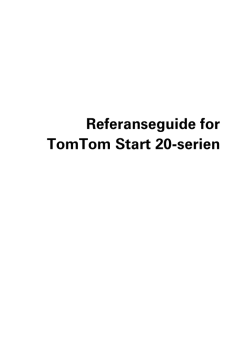 Referanseguide for TomTom Start 20
