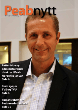 Petter Moe ny administrerende direktør i Peab Norge fra januar Side