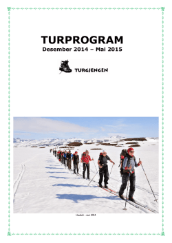 Turprogram Desember 2014 - Mai 2015