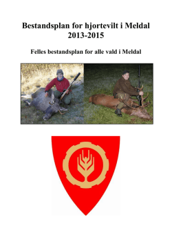 Bestandsplan for hjortevilt i Meldal kommune