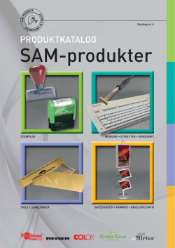 SAM Katalog Komplett - Stempelfabrikken SAM AS