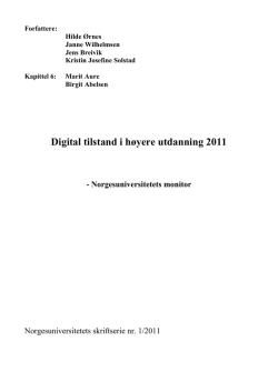 Digital tilstand i høyere utdanning 2011