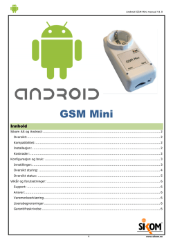 Android GSM Mini manual V1.0
