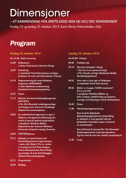 Program Fredag 24. og lørdag 25. oktober 2014, Soria