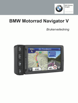 BMW Motorrad Navigator V Brukerveiledning (PDF 4,7 MB)