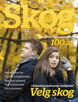 Les hele utdannings-bilaget fra Skog 1 2013 her (pdf)
