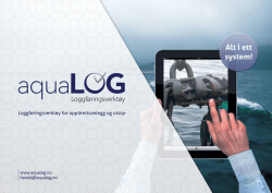 Norsk: AquaLog presentasjon