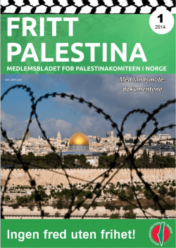 Fritt Palestina nr 1, 2014