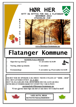 November 2013 - Flatanger kommune