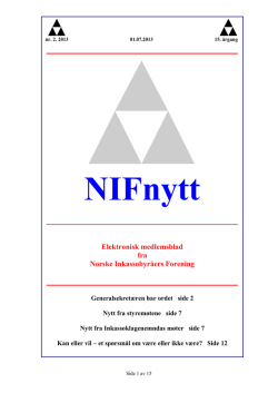 NR 2 / 2013 - Norske Inkassobyråers Forening