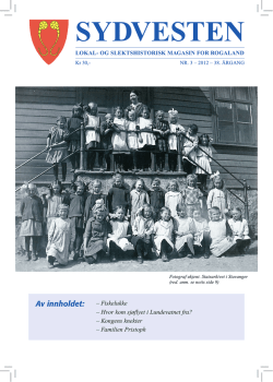 Sydvesten 2012-3.pdf - Rogaland Historielag
