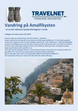 Program Amalfikysten.pdf - Travelnet Fjordane Reisebyrå AS