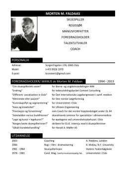 CV - Morten M. Faldaas
