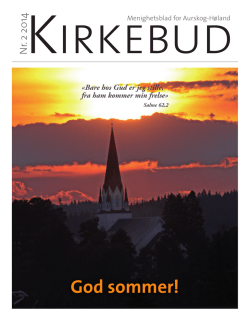 Kirkebud - 2014 - nr 2 - Aurskog kirkelige fellesråd > Forside
