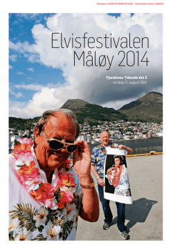 Festivalmagasin - Elvisfestivalen i Måløy 13.august 2014