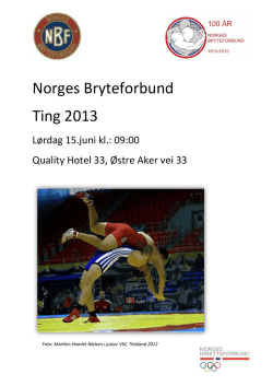 Norges Bryteforbund Ting 2013