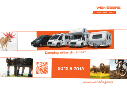 Weinsberg - Katalog 2013
