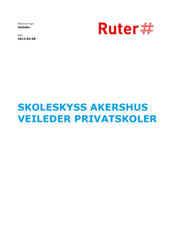 Dokument type - Skoleskyss.no