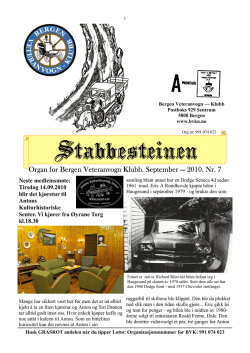 stabbesteinen nr.7 - september - Bergen Veteranvogn