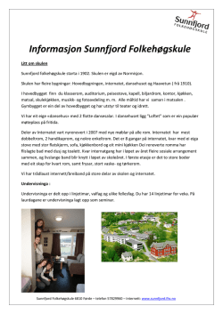 brevet - Sunnfjord Folkehøgskule