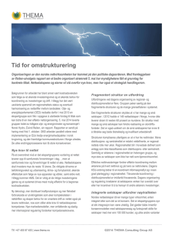 Tid for omstrukturering - THEMA Consulting Group