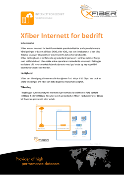 Xfiber Internett for bedrift