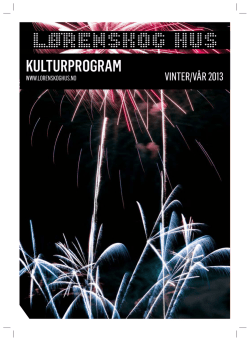 Kulturprogram for Lørenskog hus vinter/vår 2013