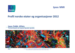 Profil norske etater og organisasjoner 2012