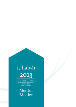 Mentor medier halvårsrapport 2013