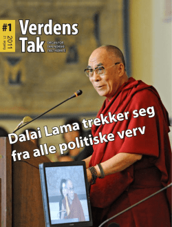 Verdens Tak 1-2011.pdf - Den norske TIBET