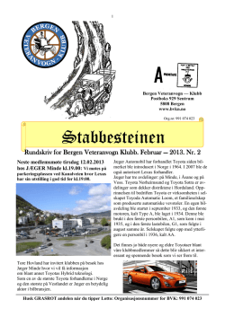 Stabbesteinen februar 2013 nr 2 - Bergen Veteranvogn