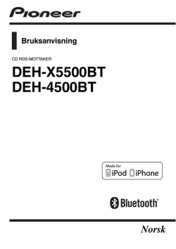 DEH-X5500BT DEH-4500BT - produktinfo.conrad.com